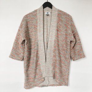 Old Navy Confetti Knit Cardigan Orange & Cream